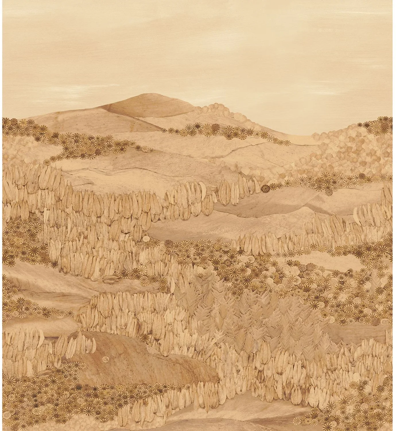 Almeria von Casamance zeigt eine fein gezeichnete weite Landschaft in warmen Sand- und Brauntönen.