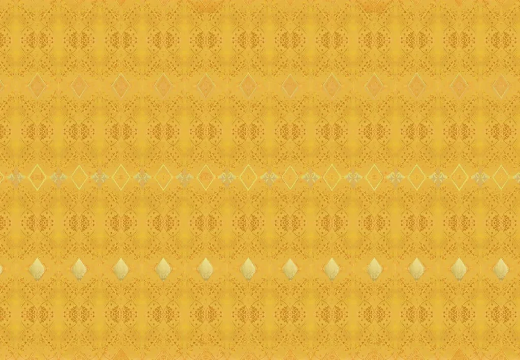 Goldgelbe Ornamentfläche Emotion Bright aus RAUMKLEID Mix & Match